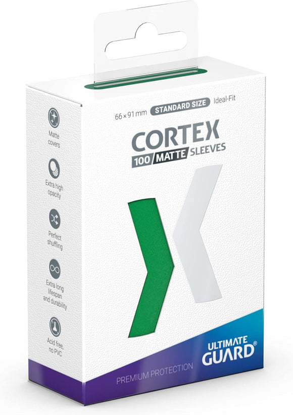 Cortex Sleeves: Standard Size Matte Green (100CT)