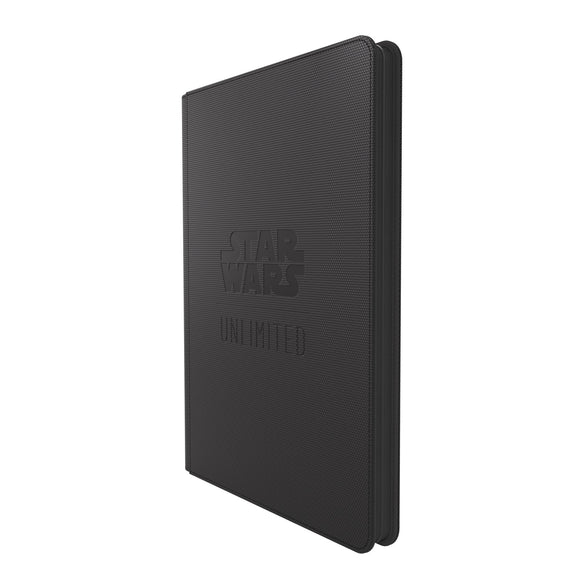 Star Wars Unlimited Zip-Up Album 18-Pocket - Officially Licensed Card Organizer for 360 Double-Sleeved Cards, Hexafyber Surface & Zipper Closure, Black Color, Made by Gamegenic