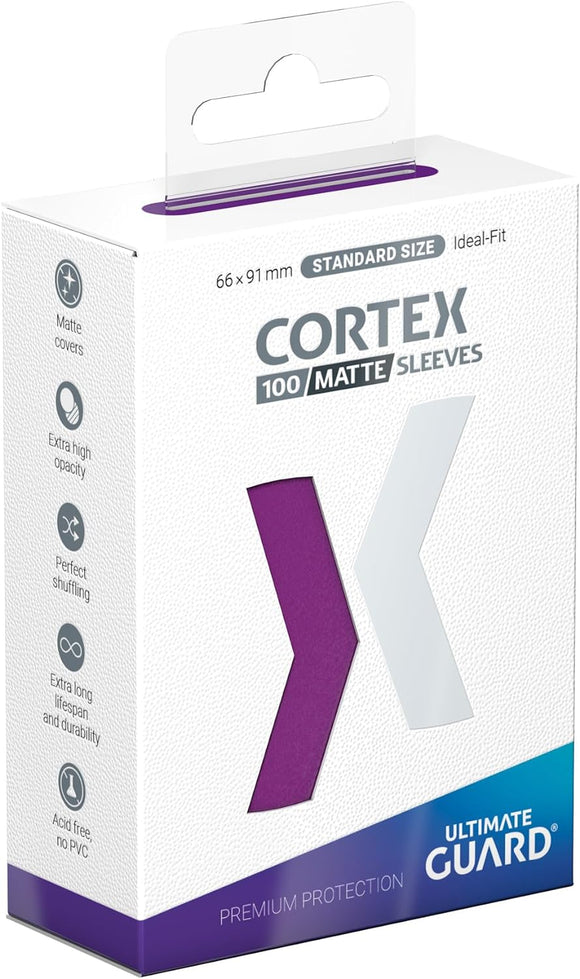 Cortex Sleeves: Standard Size Matte Purple (100CT)