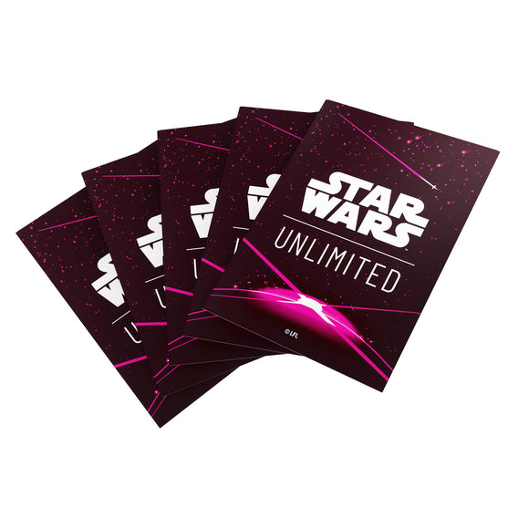 Star Wars Unlimited Magenta Art Sleeves - Officially Licensed Pack of 60 Art Sleeves and 1 Clear Sleeve, Optimized Size for Star Wars Unlimited and Other TCG and LCG Games, Made by Gamegenic