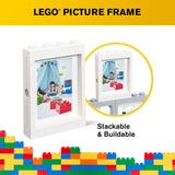Room Copenhagen Lego Picture Frame - Stackable, Tabletop or Wall Display Photo Frame, Fits 5 x 7 in Photos, White