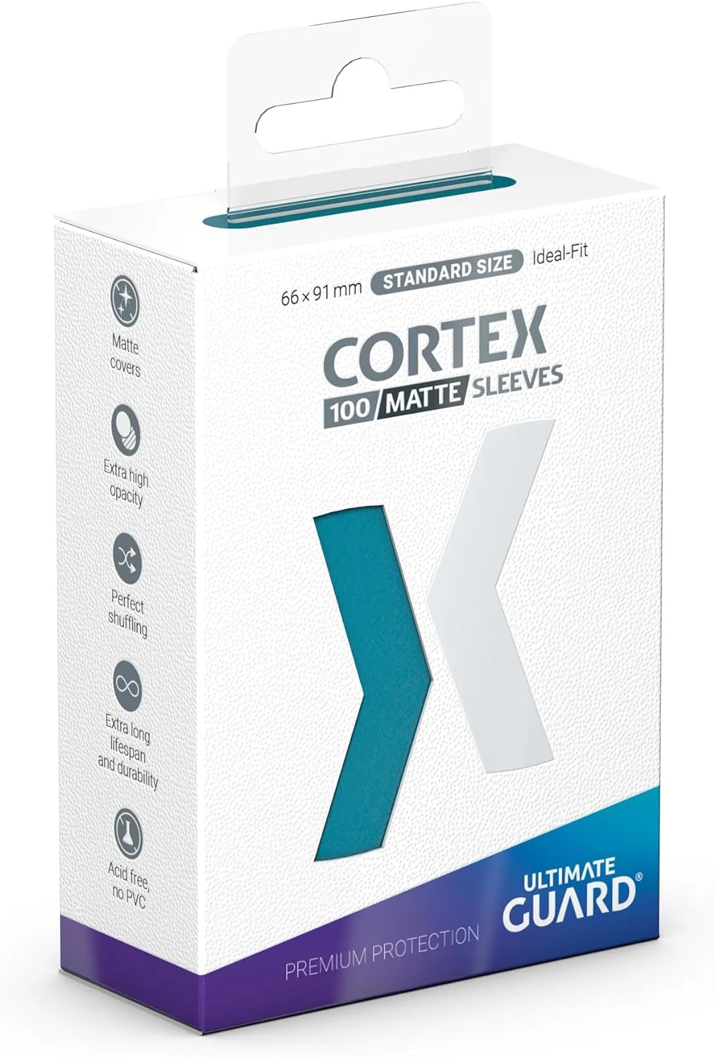 Cortex Sleeves: Standard Size Matte Petrol (100CT)