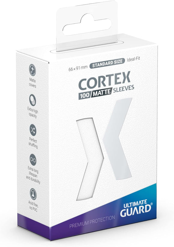 Cortex Sleeves: Standard Size Matte White (100CT)