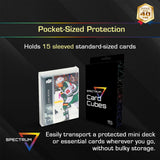 BCW Spectrum Card Cubes | Holds 15 Sleeved Cards | Crystal Clear Acrylic Storage