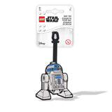 Lego Star Wars Silicone Luggage Tag - R2-D2 (52234) writable Surface on Back for ID Identification, Measures 6.5 inches Long, for Travel, Suitcase, Backpack