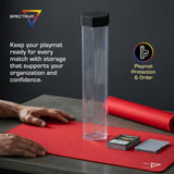 BCW Large Playmat Tube | One Tube - Single Hexagon Playmat Holder for 24" x 14" Mats | Plastic MTG Mat Tube | Protective Storage Case for TCG, MTG, and Card Games