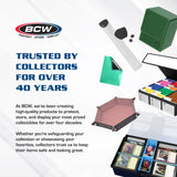 BCW Elite2 Matte Card Sleeves – Black | Crystal-Clear Front | Textured Back