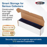 BCW 14-Inch Toploader Storage Box - 1 Pack | Holds 210 Toploaders | Durable Cardboard Organizer for Sports & Trading Cards