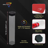BCW Large Playmat Tube | One Tube - Single Hexagon Playmat Holder for 24" x 14" Mats | Plastic MTG Mat Tube | Protective Storage Case for TCG, MTG, and Card Games