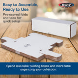 BCW 14-Inch Toploader Storage Box - 1 Pack | Holds 210 Toploaders | Durable Cardboard Organizer for Sports & Trading Cards