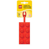 Lego Stationery 2x4 Silicone Luggage Tag - Red (52002), Use for Travel, Cruise, School