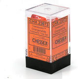 7-Set Cube Translucent Orange with White