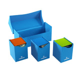 Gamegenic Triple Deck Holder 300+ XL - Compact Storage Solution for Three Decks or 300 Double-Sleeved Cards, Includes Three Removable Deck Holders, Blue Color, Made