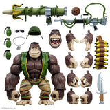 Super7 ULTIMATES! Teenage Mutant Ninja Turtles Guerrilla Gorilla - 8" TMNT Action Figure with Accessories Classic Cartoon Collectibles