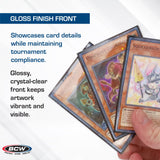 BCW Elite2 Matte Card Sleeves – Black | Crystal-Clear Front | Textured Back