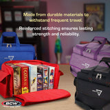 BCW Spectrum Board Game Bag - Black | Durable Duffle for 6-8 Board Games | Expandable Pockets & Storage | Comfortable Removable Shoulder Strap | Easy Top & Side Access