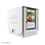 Star Wars Unlimited Twin Suns Deck POD - Premium Deck Box with UV-Protected Card Cases, Holds 100 Double-Sleeved Cards, Designed for The Star Wars Unlimited TCG, White/Black Color, Made by Gamegenic