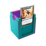 Gamegenic Squire Plus 100+ XL Convertible - Premium Storage, Holds 100+ Cards and Includes Detachable Slide Card Case, Teal/Pink Color