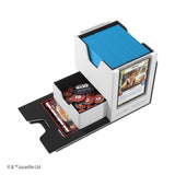 Star Wars Unlimited Twin Suns Deck POD - Premium Deck Box with UV-Protected Card Cases, Holds 100 Double-Sleeved Cards, Designed for The Star Wars Unlimited TCG, White/Black Color, Made by Gamegenic