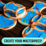 Fountains Board Game, Competitive Tile-Laying Strategy Game, Stunning Art Nouveau Aesthetic, 1-5 Players, Unique 3D Stacking & Drafting, Family & Gamer-Friendly, Ages 10+, 30-45+ Min Play Time