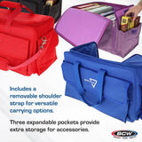 BCW Spectrum Board Game Bag - Black | Durable Duffle for 6-8 Board Games | Expandable Pockets & Storage | Comfortable Removable Shoulder Strap | Easy Top & Side Access