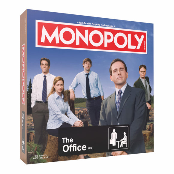 Monopoly: The Office Board Game, Featuring World's Best Boss Mug, Dundee Award, Box of Paper & More, Buy, Sell, Trade Scranton’s Locations from Reception to The Conference Room, Officially Licensed