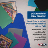 BCW Elite2 Matte Card Sleeves – Black | Crystal-Clear Front | Textured Back