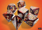 Chessex: Scarab Mega-Hedral Blue Blood/Gold 7-Die Set
