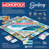Monopoly: Surfing Waves of The World Board Game – Buy, Sell, Trade Iconic Surf Spots Like Pipeline & Superbank, 6 Custom Beach-Themed Tokens, Family Game for Beach Sports Fans & Collectors, Ages 8+