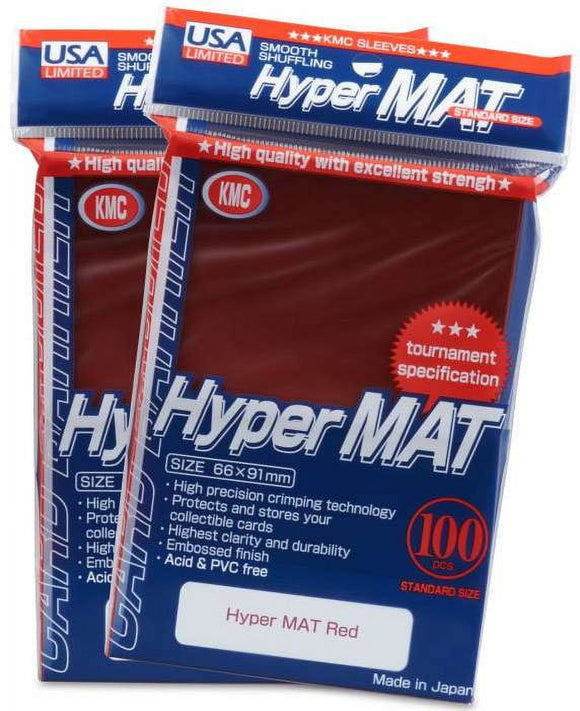KMC Sleeves USA Pack Hyper Matte Red 100-Count