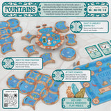 Fountains Board Game, Competitive Tile-Laying Strategy Game, Stunning Art Nouveau Aesthetic, 1-5 Players, Unique 3D Stacking & Drafting, Family & Gamer-Friendly, Ages 10+, 30-45+ Min Play Time