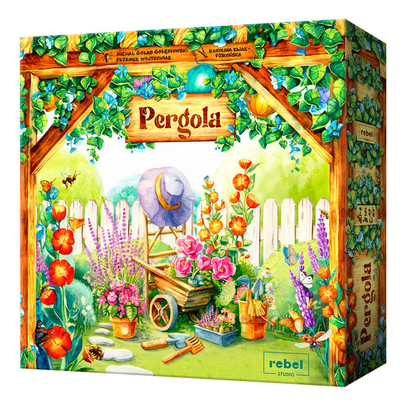Pergola Board Game - Euro-Style Gardening Strategy Game with Action Drafting, Tile Placement & Set Collection