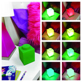Lego 1x1 Brick Silicone Night Light - Green, 3" x 3" x 4.5", Ages 6+ (LP40) Portable Flexible Night Light for Kids Teens Bedroom Gaming Room Home Decor