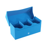 Gamegenic Triple Deck Holder 300+ XL - Compact Storage Solution for Three Decks or 300 Double-Sleeved Cards, Includes Three Removable Deck Holders, Blue Color, Made