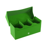 Gamegenic Triple Deck Holder 300+ XL - Compact Storage Solution for Three Decks or 300 Double-Sleeved Cards, Includes Three Removable Deck Holders, Green Color, Made
