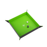 Magnetic Dice Tray - Take Control of Your Roll! Compact and Versatile Dice Tray for Tabletop Games and Board Games, Square Shape, Black/Green Color, Made by Gamegenic