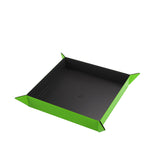 Magnetic Dice Tray - Take Control of Your Roll! Compact and Versatile Dice Tray for Tabletop Games and Board Games, Square Shape, Black/Green Color, Made by Gamegenic
