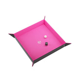 Magnetic Dice Tray - Take Control of Your Roll! Compact and Versatile Dice Tray for Tabletop Games and Board Games, Square Shape, Black/Pink Color, Made by Gamegenic