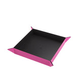 Magnetic Dice Tray - Take Control of Your Roll! Compact and Versatile Dice Tray for Tabletop Games and Board Games, Square Shape, Black/Pink Color, Made by Gamegenic