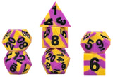 FanRoll by Metallic Dice Games 16mm Pride Sharp Edge Silicone Rubber Poly Dice Set: Intersex