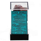 Chessex Chx26462 Dice-Gemini Red-Teal/Gold Set