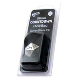 Countdown D20 22mm Metal w/ Bag Silver/Black