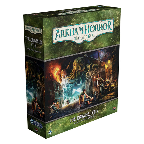Arkham Horror The Card Game The Drowned City Campaign Expansion - Explore R’lyeh & Face Cthulhu! Cooperative LCG, Ages 14+, 1-4 Players, 1-2 Hr Playtime, Made by Fantasy Flight Games