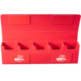 Monster Magnetic Hydra Five Deck Mega Storage Box (Red) - with 5 Removable Deck Sleeves - Compatible with Yugioh, MTG, Magic The Gathering, Pokemon & More - Great Christmas Gift