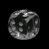 Dice 36 Clear w/white Translucent 12mm D6 Dice Block