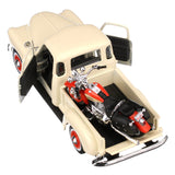 Harley-Davidson 1:24 Custom '50 Chevy 3100 & H-D Motorcycle