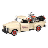 Harley-Davidson 1:24 Custom '50 Chevy 3100 & H-D Motorcycle