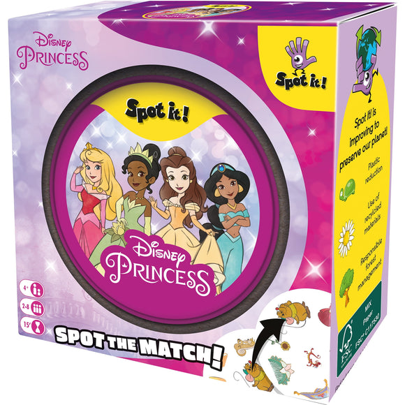 Spot It Disney Princess Card Game for Ages 4 and up, from Asmodee