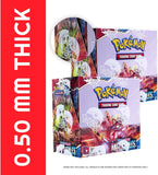 EVORETRO Booster Box Case for Pokemon Large Booster Boxes (Current) - [5 Pack] - Clear PET Plastic Protective Case - 0.50 MM Thick Stackable Storage, Keep Your Collection in Mint Condition