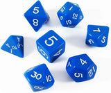 7-Set: Dice, Jumbo Tube (Blue/White)